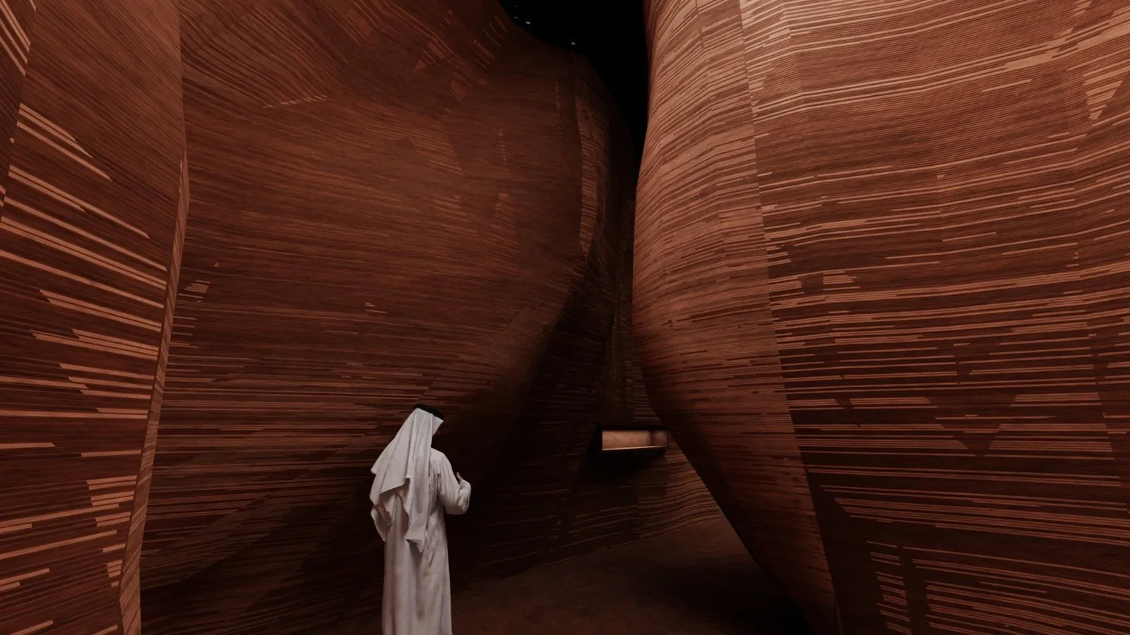 The Chocolate Canyon, a landscape shaped by chocolate inside the House of Sardal